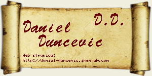 Daniel Dunčević vizit kartica